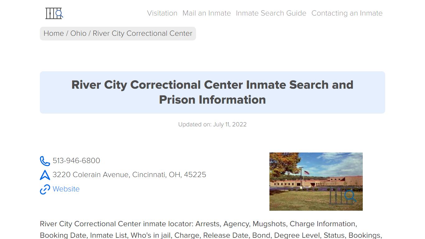 River City Correctional Center - Nationwide Prison Lookup